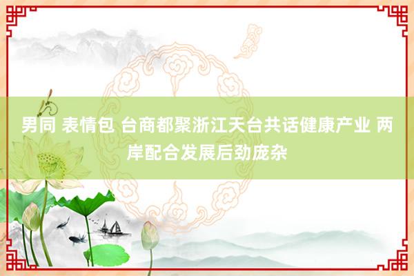 男同 表情包 台商都聚浙江天台共话健康产业 两岸配合发展后劲庞杂
