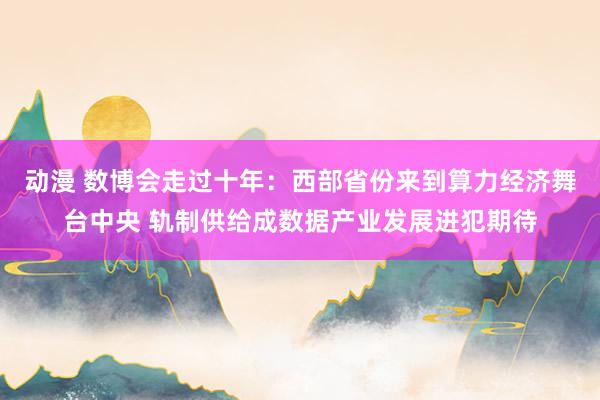 动漫 数博会走过十年：西部省份来到算力经济舞台中央 轨制供给成数据产业发展进犯期待