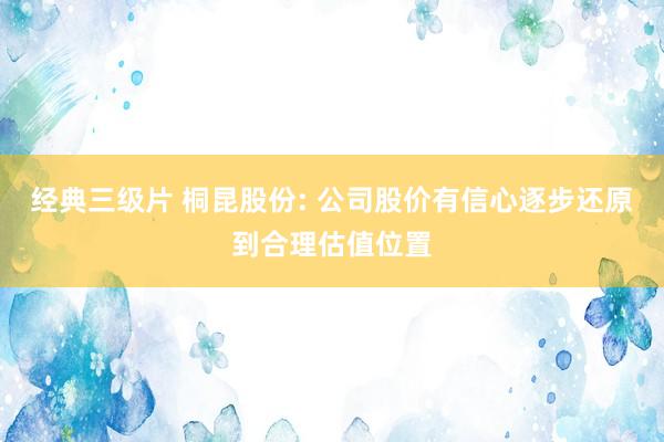 经典三级片 桐昆股份: 公司股价有信心逐步还原到合理估值位置